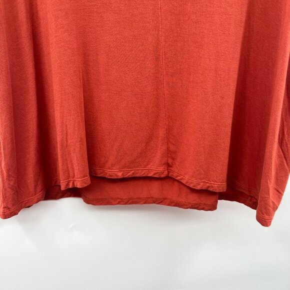 Double Zero Womens V-Neck Short Sleeve Tee Burnt Orange Size Small - Picture 5 of 9